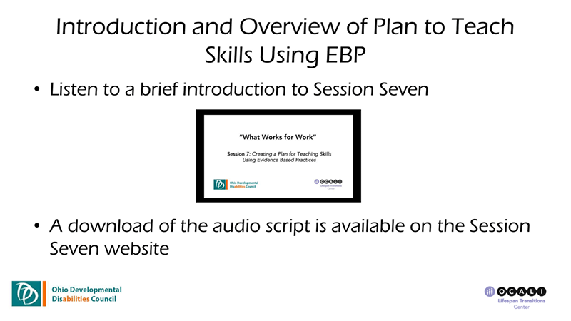 S7 Slide Two Preview: A Plan for Teaching Skills