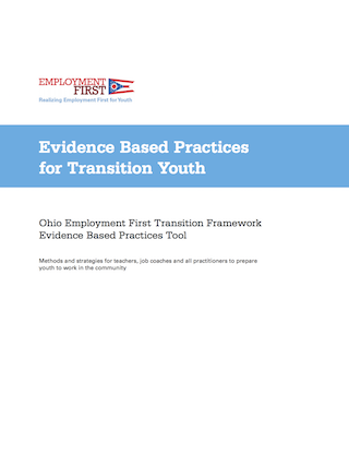 Cover of evidence based practices for transition youth manual
