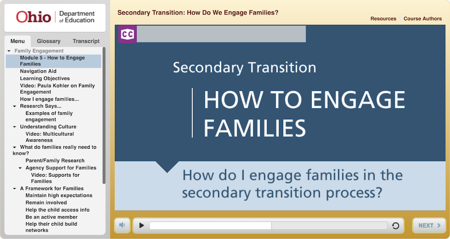 How Do we Engage Families? Module screenshot