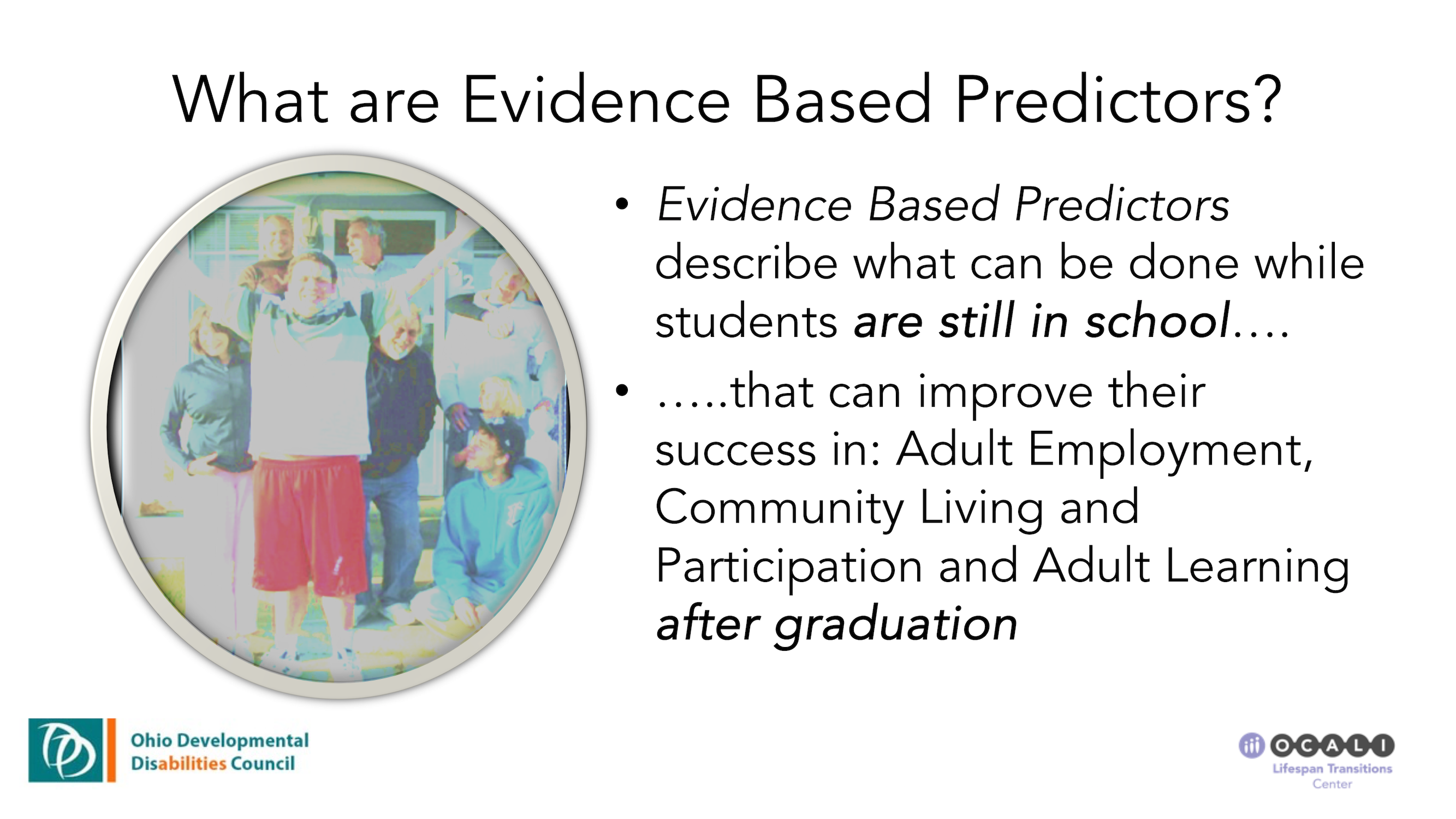 S12 Slide Three Preview: What are Evidence Based Predictors