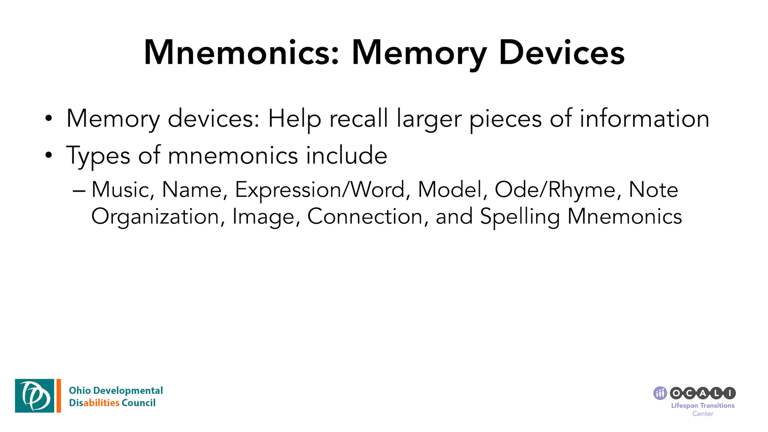 S8 Slide Four Preview: Mnemonics